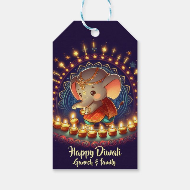 Étiquettes-cadeau Maître Lord Ganesh Diwali (Devant)