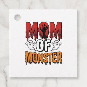 Étiquettes Cadeau Maman de monstre vintage Halloween conception de t