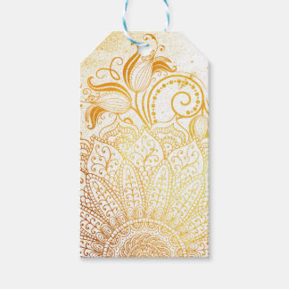 Étiquettes-cadeau Mandala - Brosse dorée