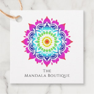 Étiquettes Cadeau Mandala Ésotérique Holistique Métaphysique Boho Cl
