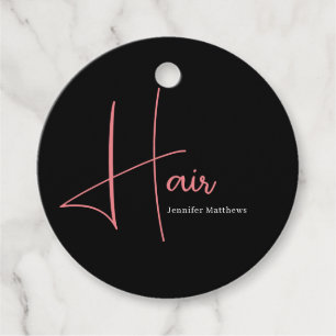 Étiquettes Cadeau Manicuriste moderne glam rose néon