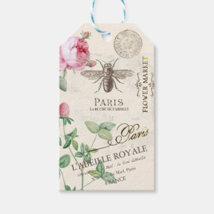 Étiquettes-cadeau Marché français de l'abeille et des fleurs Personn