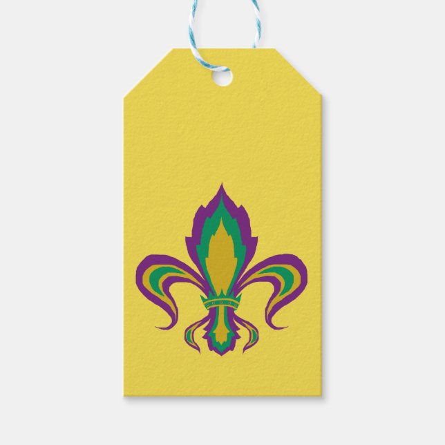 Étiquettes-cadeau Mardi Gras Fleur De Lis (Devant)