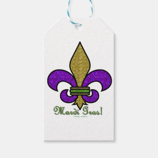 Étiquettes-cadeau Mardi Gras Fleur De Lis Coloré