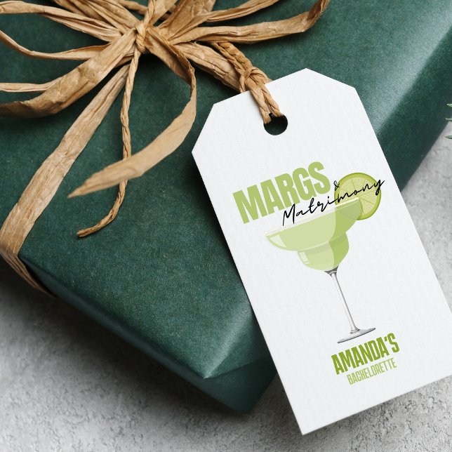 Étiquettes-cadeau Margs & Mariage Bachelorette Faveurs (Margs & Matrimony Bachelorette Gift Tags)