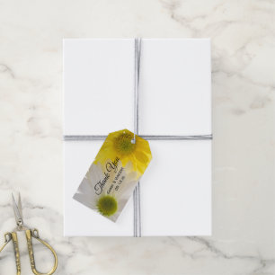 Étiquettes-cadeau Marguerites jaunes et blanches Mariage Favor Tags