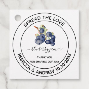 Étiquettes Cadeau Mariage à la Confiture de Myrtille "Spread The Lov