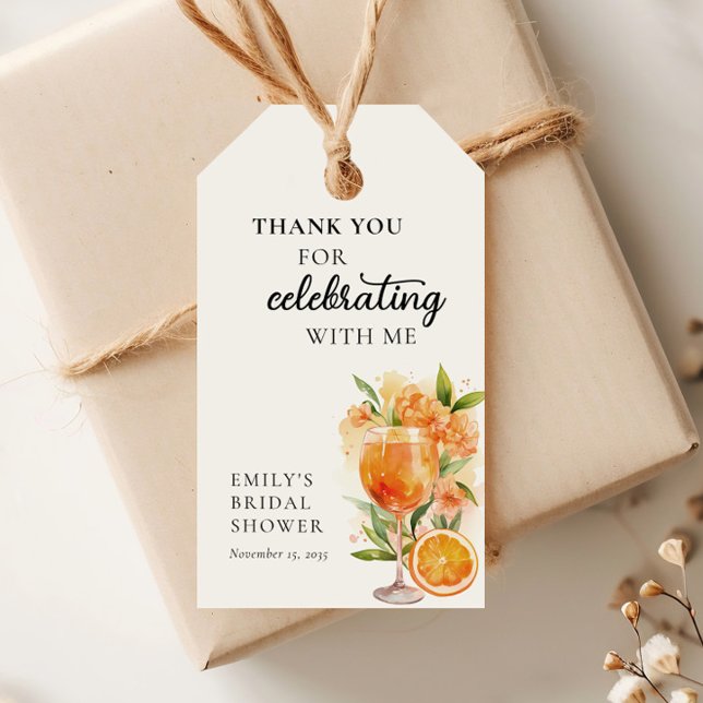 Étiquettes-cadeau Mariage à la première gorgée de Spritz (Créateur téléchargé)