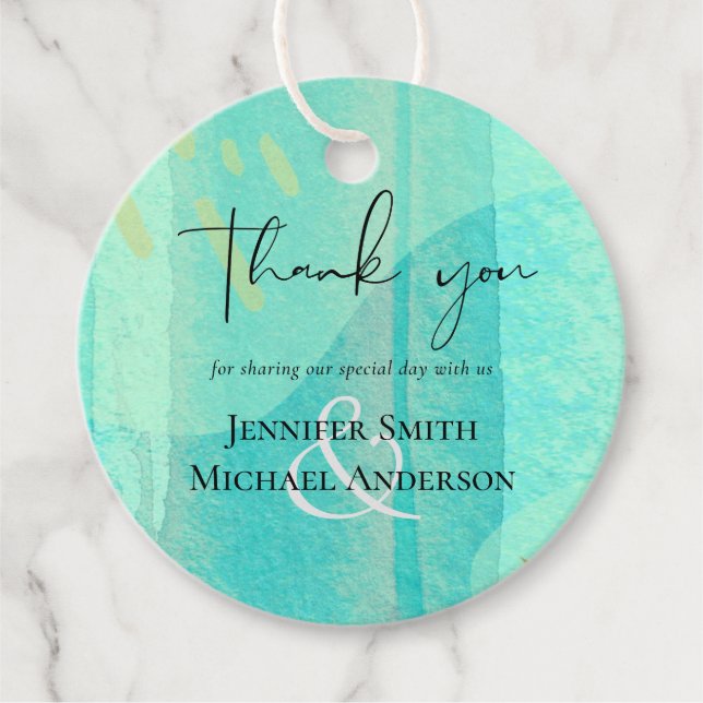 Étiquettes Cadeau Mariage Abstrait moderne scandinave japonais (Devant)