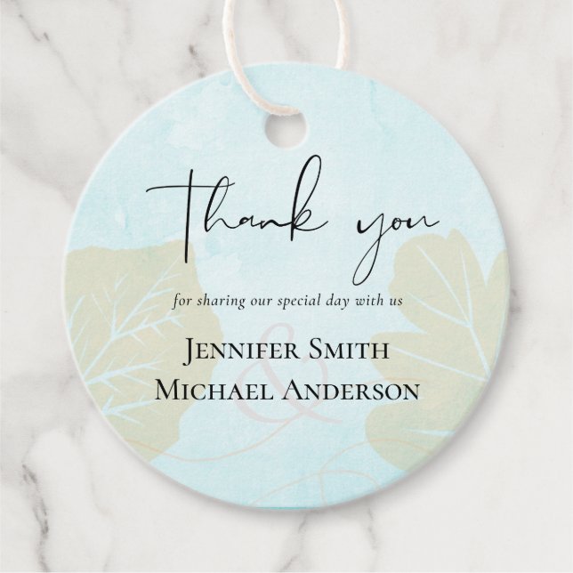 Étiquettes Cadeau Mariage Abstrait moderne scandinave japonais (Devant)