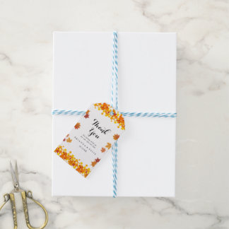 Étiquettes-cadeau Mariage aux feuilles d'automne rustiques