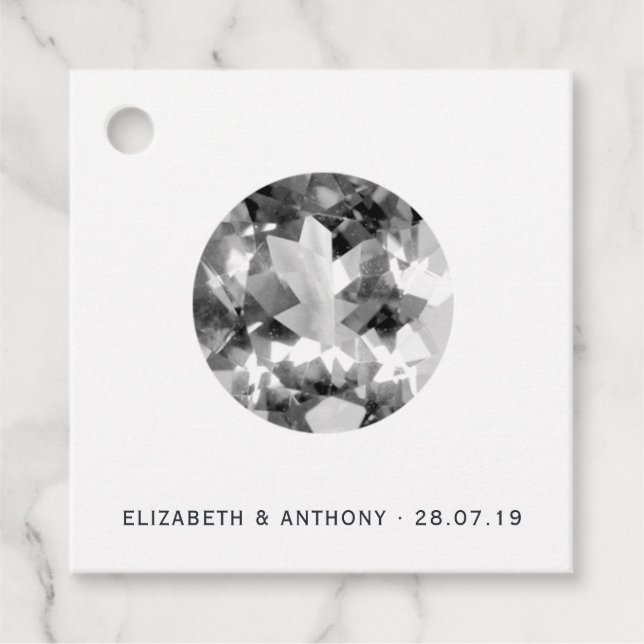Étiquettes Cadeau Mariage blanc (Devant)