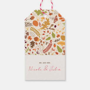 Étiquettes-cadeau Mariage Bohème Floral Rustique Automne