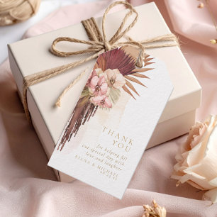 Étiquettes-cadeau Mariage Boho Oasis Floral Merci ID959