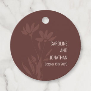 Étiquettes Cadeau Mariage botanique Moody minimaliste Terme Personna
