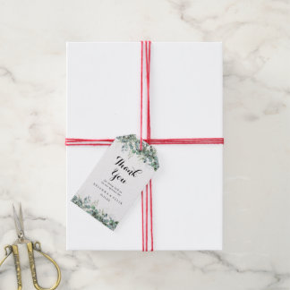 Étiquettes-cadeau Mariage Botanique Rustique Eucalyptus Verdure