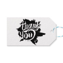 Mariage cadeau Merci noir et blanc Paint Splat