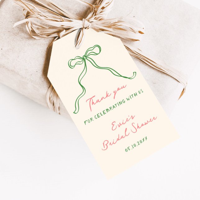 Étiquettes-cadeau Mariage Champêtre et Original avec Ruban à la Main (Créateur téléchargé)