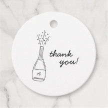 Mariage civil avec une bouteille de champagne qui