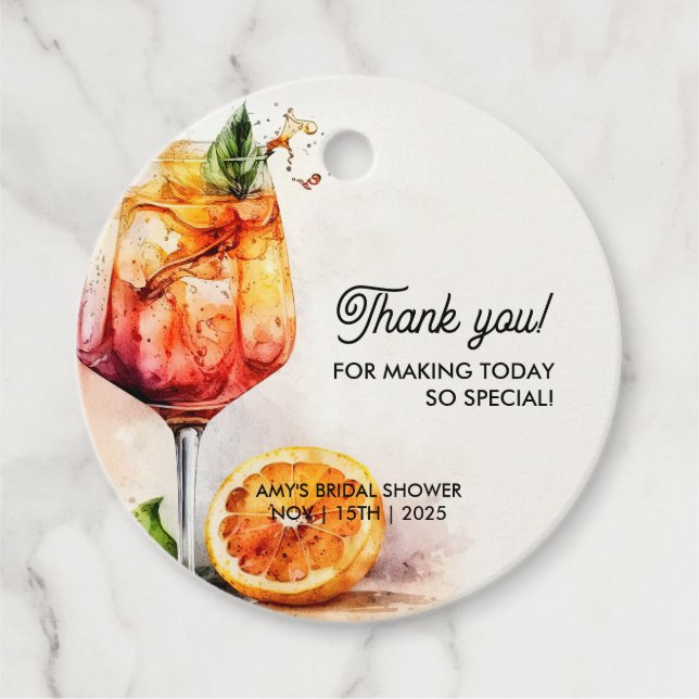 Étiquettes Cadeau Mariage coup de foudre Bridal Shower (Devant)