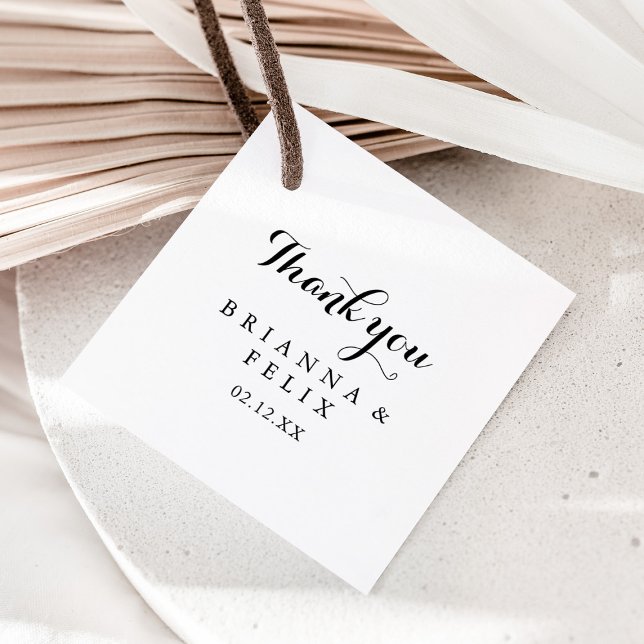 Étiquettes Cadeau Mariage de calligraphie moderne (Créateur téléchargé)