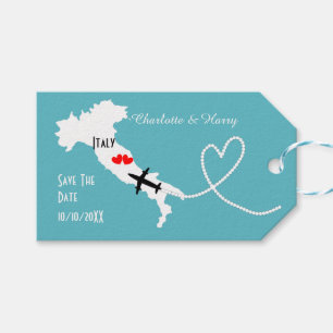 Étiquettes-cadeau Mariage de destination Enregistrer la date