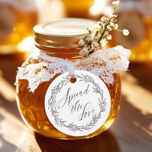 Étiquettes Cadeau Mariage de gelée de courge florale personnalisée