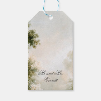 Étiquettes-cadeau Mariage de jardin romantique pictural