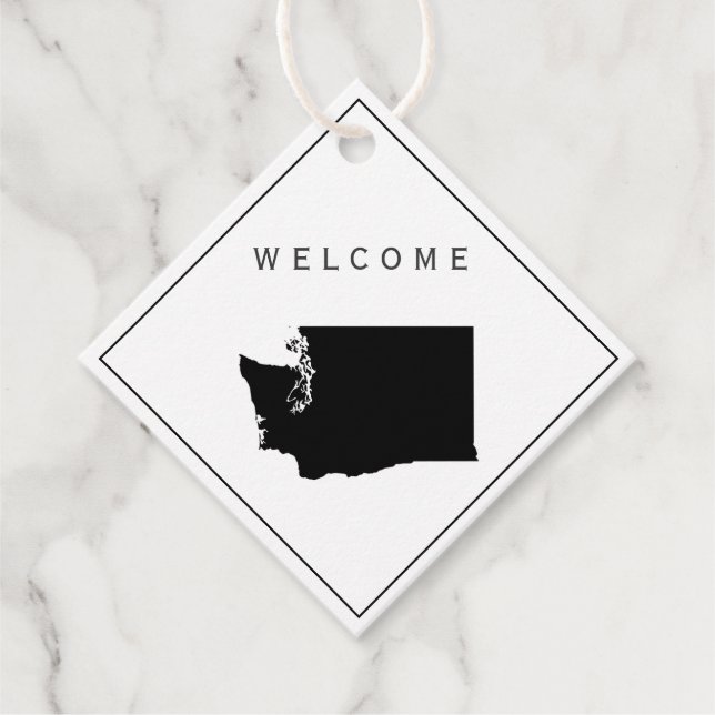 Étiquettes Cadeau Mariage de l'état de Washington Welcome Bag (Devant)