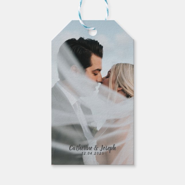 Étiquettes-cadeau Mariage de mariée et de chambre romantique (Devant)