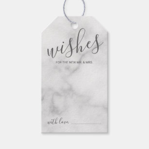 Étiquettes-cadeau Mariage de script moderne Conseils et souhaits Mar