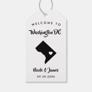 Étiquettes-cadeau Mariage de Washington DC Welcome Bag Tags, Carte