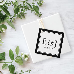 Étiquettes Cadeau Mariage Élégant Classique de Style Vintage avec Bo