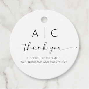 Étiquettes Cadeau Mariage élégant minimaliste moderne