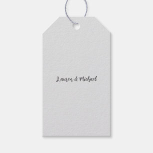 Étiquettes-cadeau Mariage Élégant minimaliste Plaine belle