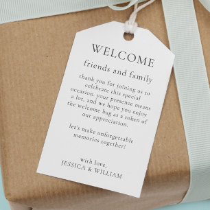 Étiquettes-cadeau Mariage Élégant Minimaliste Pour Les Clients Sac D