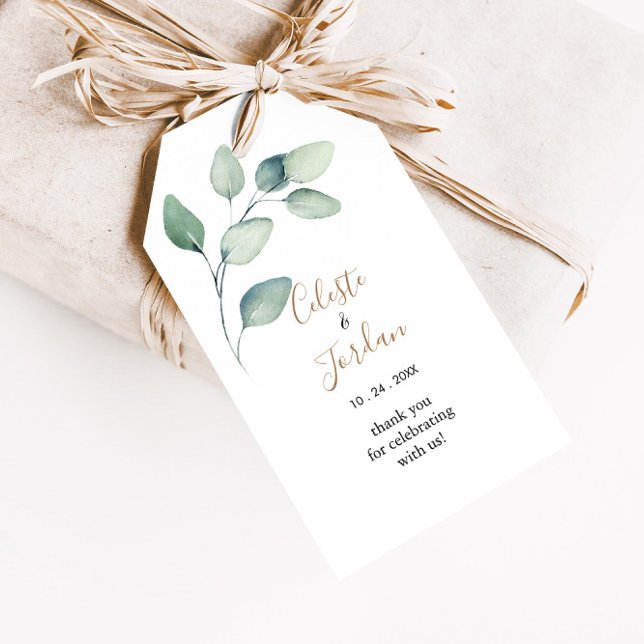 Étiquettes-cadeau Mariage Feuille classique (Créateur téléchargé)