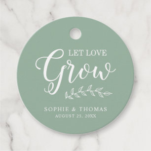 Étiquettes Cadeau Mariage Feuille couleur personnalisé laisser l'amo