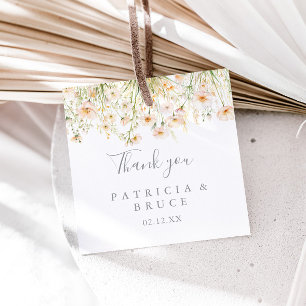 Étiquettes Cadeau Mariage Fleur sauvage Boho classique