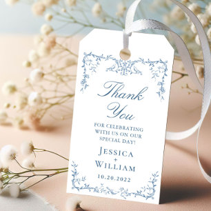 Étiquettes-cadeau Mariage Floral Victorian Ornate Dusty
