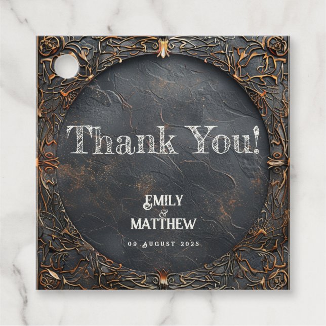 Étiquettes Cadeau Mariage Imaginaire Dwarven Splendor (Devant)