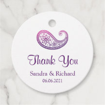 Mariage indien violet et rose Paisley