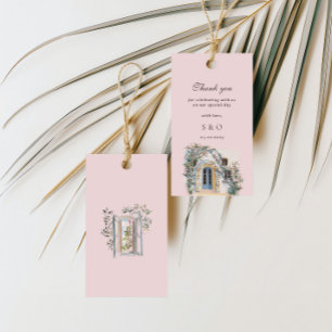 Étiquettes-cadeau Mariage Italien Méditerranéen Aquarelle Pastel