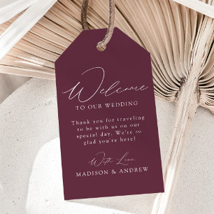 Étiquettes-cadeau Mariage moderne élégant violet Accueil