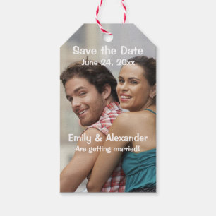 Étiquettes-cadeau Mariage moderne Enregistrer la date Cadeau Modèle 