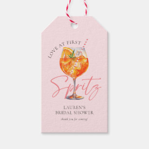 Étiquettes-cadeau Mariage moderne rose Aperol Spritz