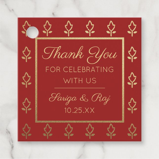 Étiquettes Cadeau Mariage retour Parties scintillant or cadeau retou (Devant)