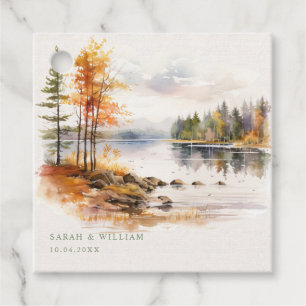 Étiquettes Cadeau Mariage rustique automne nature Favoriser Tags