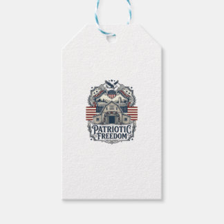 Étiquettes-cadeau Mariage rustique patriotique dans une grange