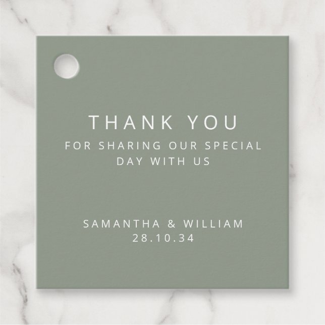 Étiquettes Cadeau Mariage simple minimal (Devant)